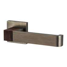 luxury zinc antique brass wooden door handle lock